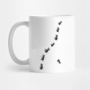 Creepy Crawly Black Beetles Mug